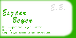 eszter beyer business card